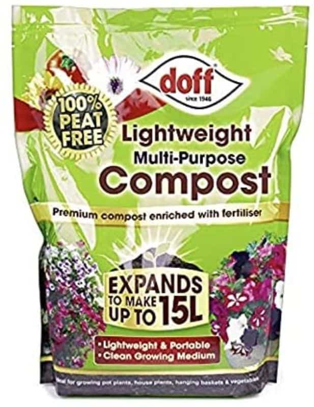 Compost soil mix package.