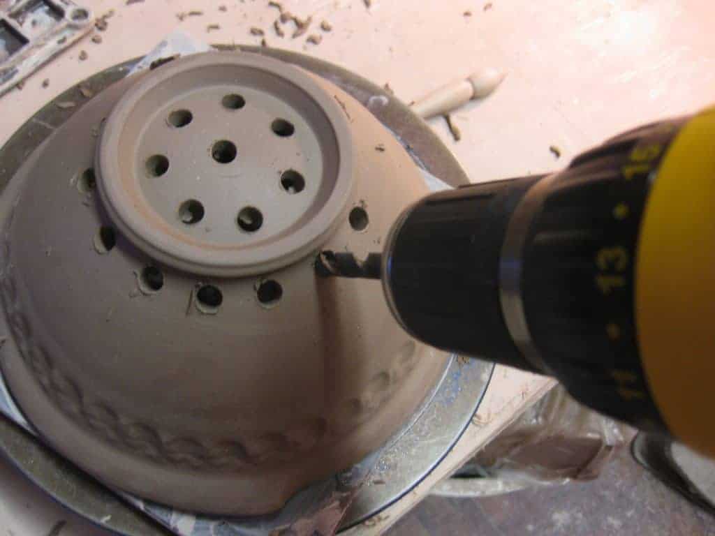 drill drainage holes