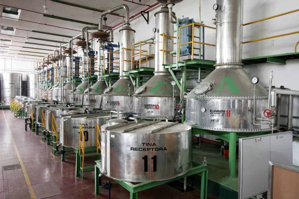 Agave liquid in distillation factory.